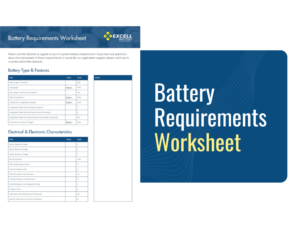 Battery Requirements Checklist